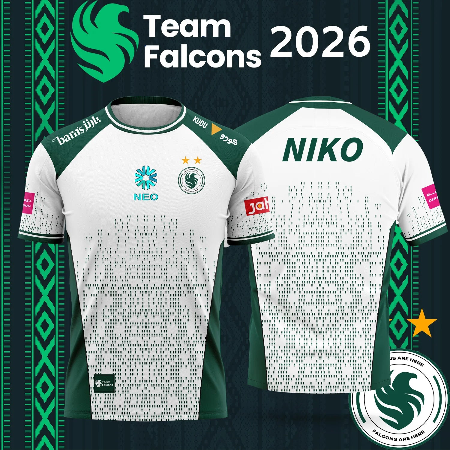 Esports Gaming Shirts - Family Matching 2026 Team Falcons NIKO