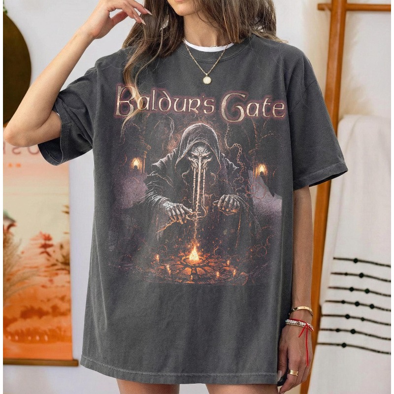 Esports Gaming Shirts - Vintage 90s Baldurs Gate 3 T-Shirt,