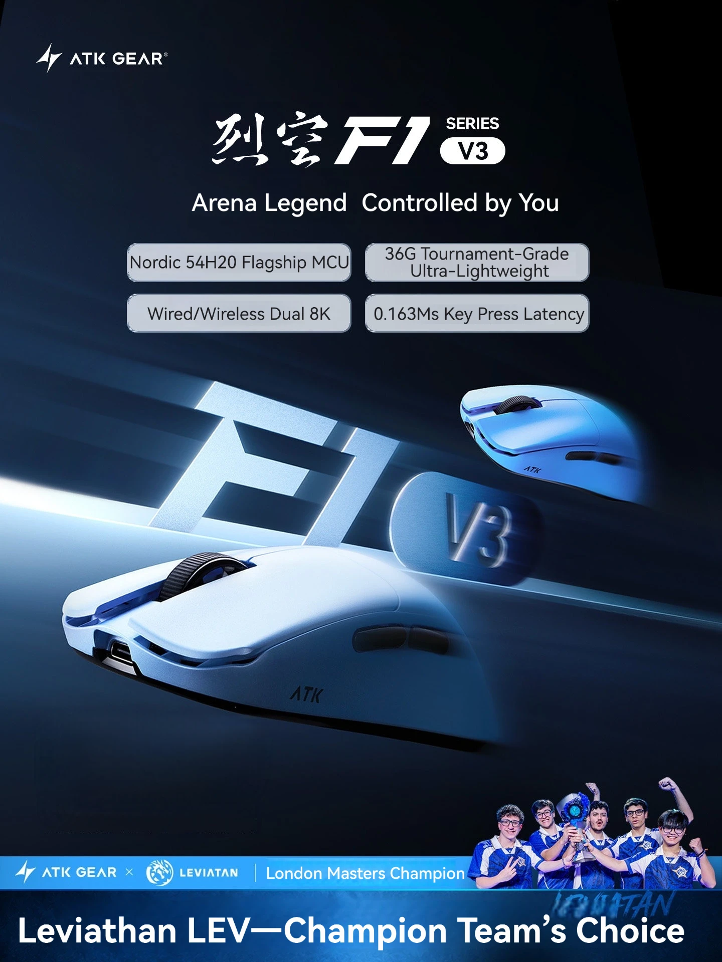 Esports Gaming Brands - ATK F1 V3 Ultimate 8K Wireless