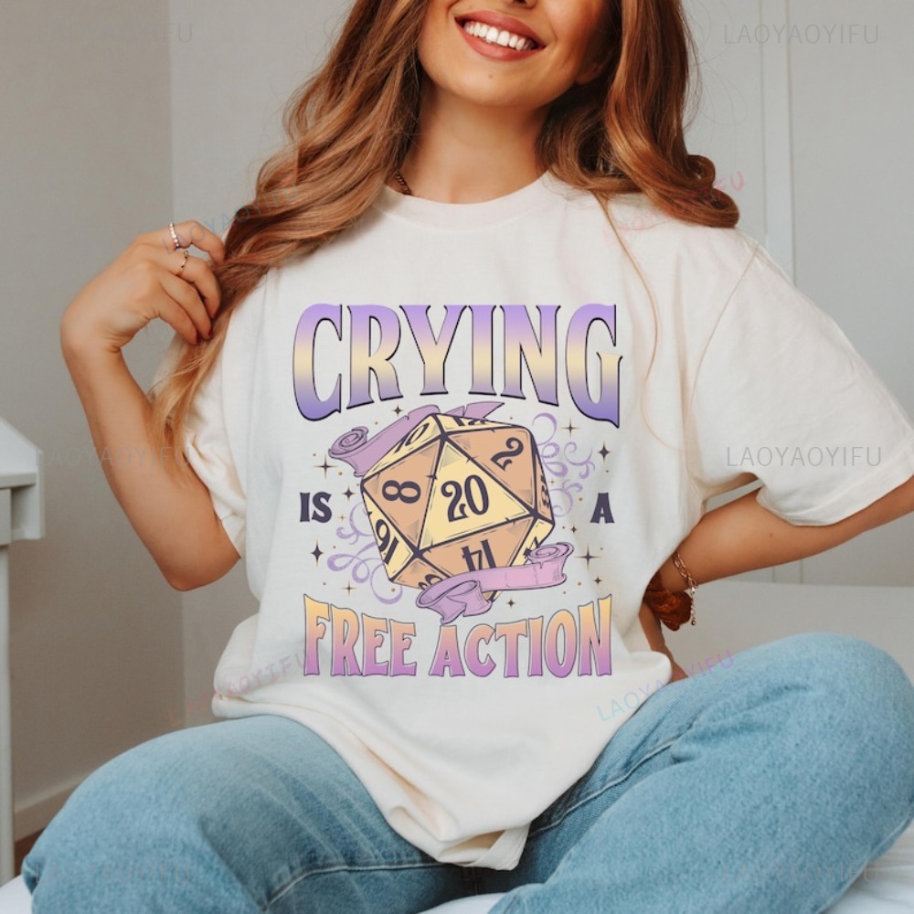 Funny DnD Crying Is A Free Act - Esports Gaming Shirts 评论和价格