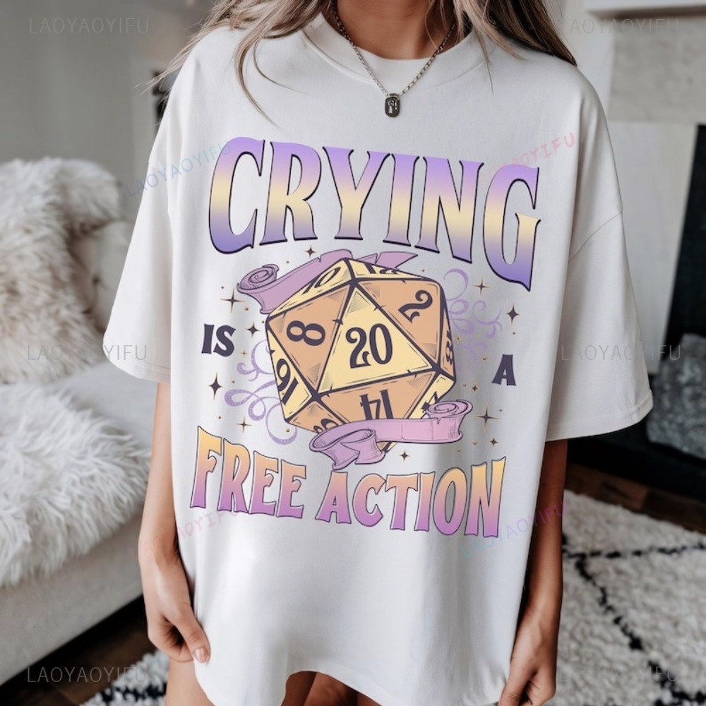 Funny DnD Crying Is A Free Act - Esports Gaming Shirts 评论和价格