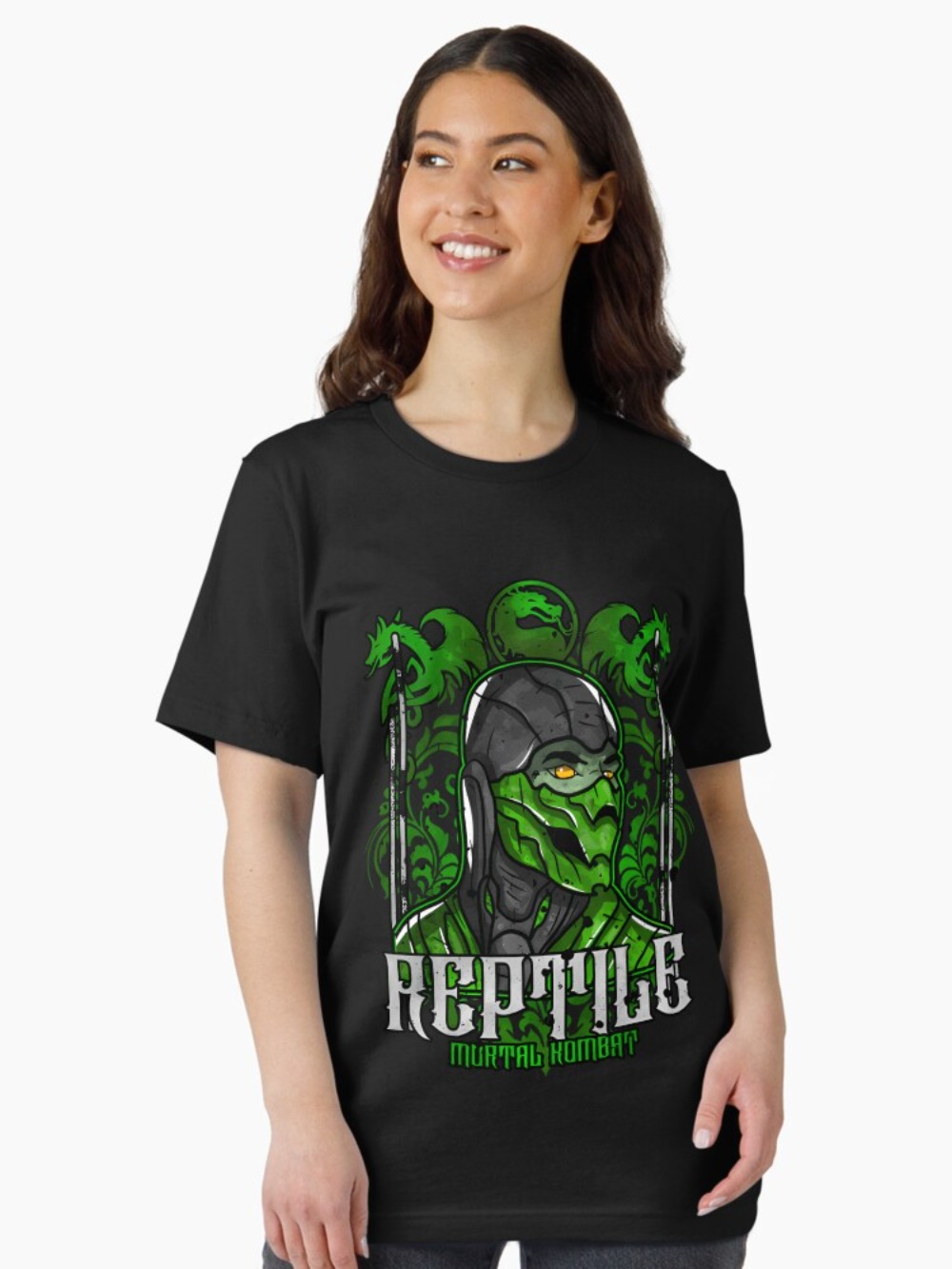 Mortal Kombat Reptile Portrait - Esports Gaming Shirts 评论和价格
