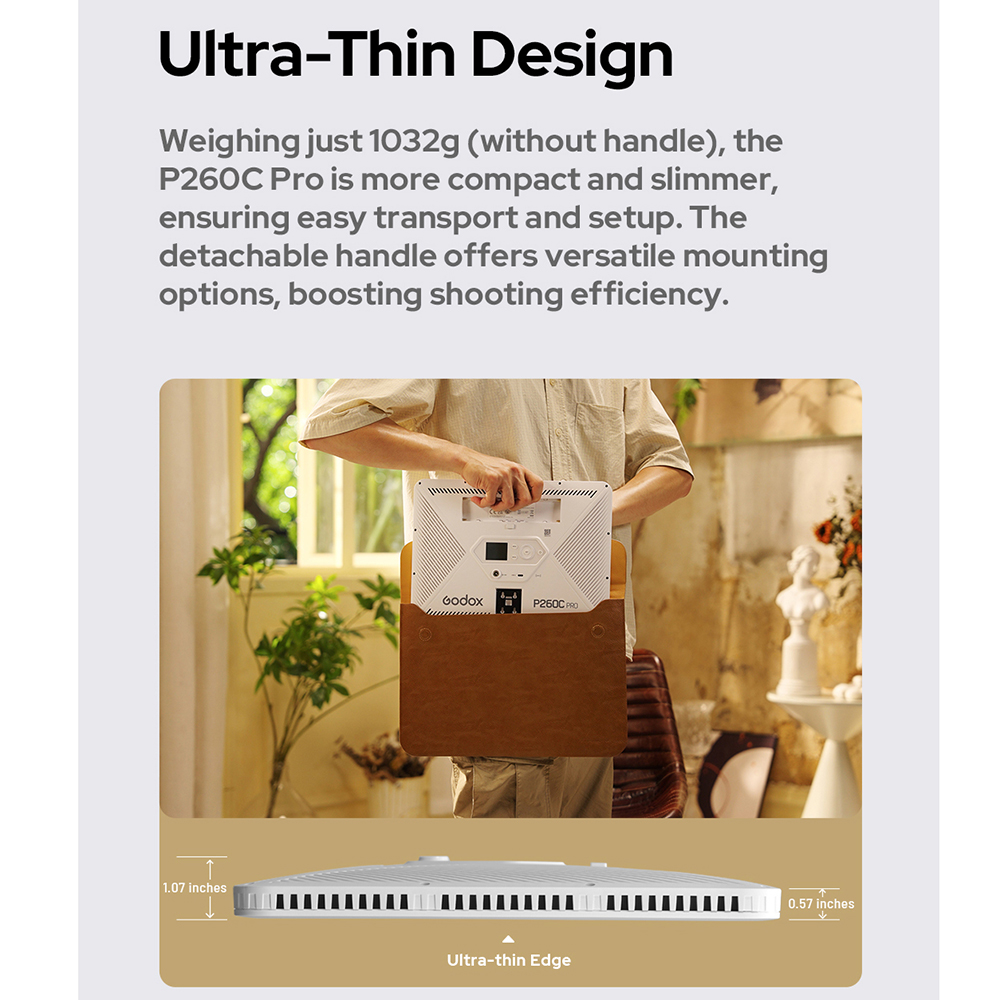 Godox P260C Pro 45W Ultra-thin - Led Light Panel Stream 评论和价格