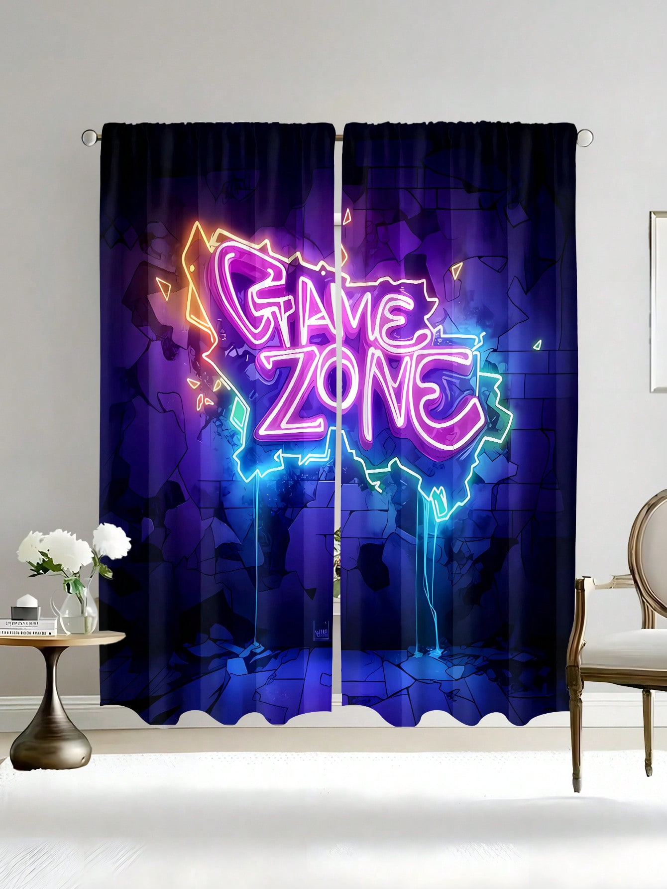Neon Game Zone Curtain, Esport - Esports Gaming Youtube 评论和价格